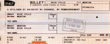 Ticket to get there!