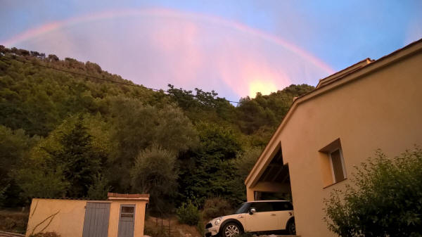 Provencal sunrise over the house